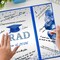 Blue Silver Graduation Party Decorations, Blue Class of 2026 Congratulations Graduates Alternative Signature Guest Book for Men Happy Graduation Gifts Congrats Grad Party Signing Card Board